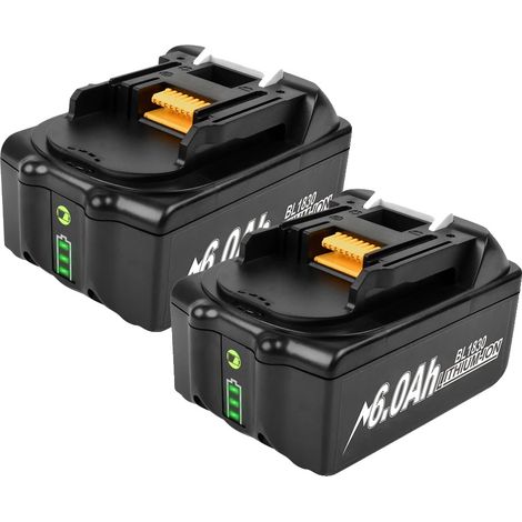 Batterie, capacité de 9000mAh, compatibilité polyvalente, 2Pcs 6.0Ah Batterie, 18V (1/2)