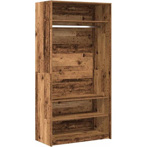 Armario de madera ingeniería envejecida 100x50x200 cm vidaXL