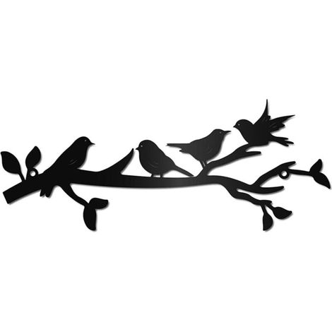 25 cm Art mural métal noir rustique ferme, décoration murale pour jardin maison (1/5)
