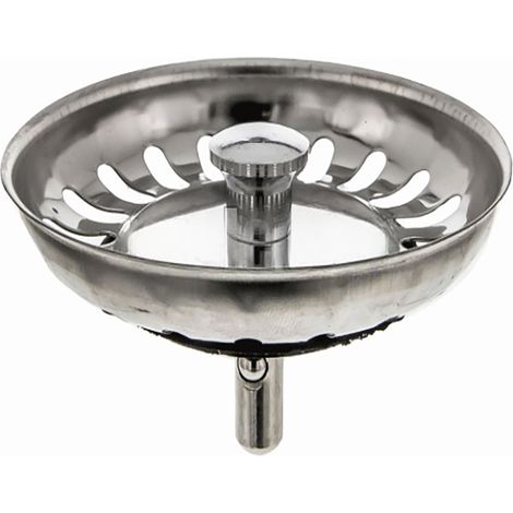 Tapón Rejilla Fregadero Universal  Eje Metálico 32 mm  Acero Inoxidable  Filtro Sumidero Estándar  Cierre Estanco