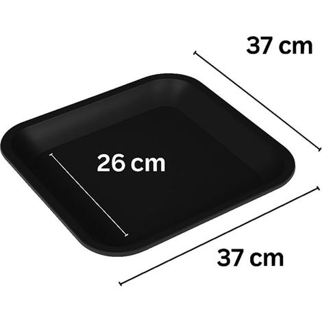 Untersetzer Eckig 37 x 37 x 3,6 cm Blumentopf Untersetzer Pflanzkübel (1/5)