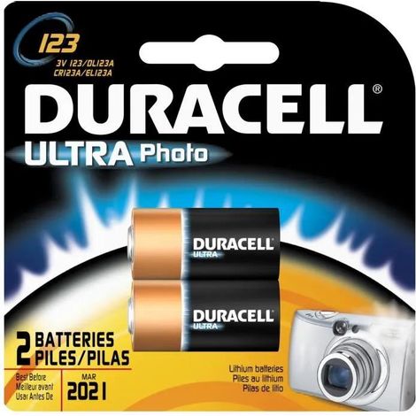 Pile photo Duracell Lithium 123 A 3 0 volts 1400 mAh