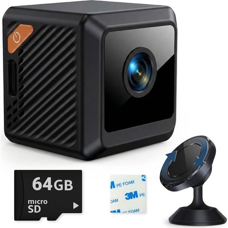 Caméra Espion WiFi 4K Mini - Vision Nocturne Détection de Mouvement 64Go - Pour Surveillance Discrète Intérieur/Extérieur (1/5)