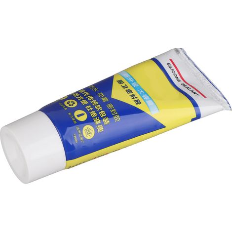 Mastic silicone multi-usages étanche pour sous-sol, salle de bain, cuisine, intérieur blanc (1/5)