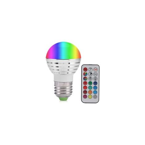 E27 3W RGB LED changement de couleur bougie lampe ampoule Kit de télécommande