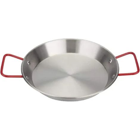 28cm Non-Stick Stainless Steel Paella Pan for Home Use.