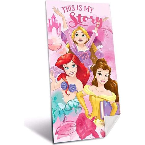 Trade Shop - Telo Mare In Cotone Principesse Disney Ariel Asciugamano Mare Piscina Bambini - (1/2)