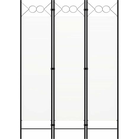 vidaXL Biombo divisor de 3 paneles blanco 120x180 cm (1/2)