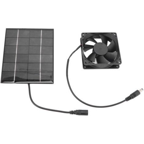 Solar Panel Fan Exhaust Air Ventilation Heat Dissipation Tool for Greenhouse Shed (1/5)