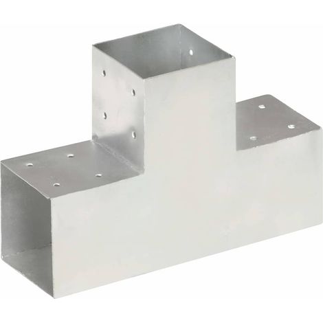 Connettore per Pali a Forma di T in Metallo Zincato 101x101 mm vidaXL
