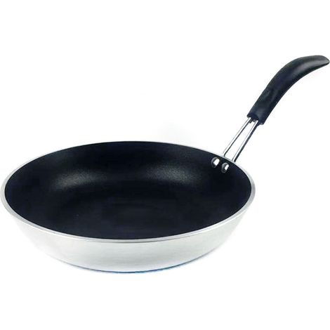 Poêle à frire antiadhésive résistante aux hautes températures, petit fond plat en alliage d'aluminium universel pour cuisinière à Induction 18cm (1/5)