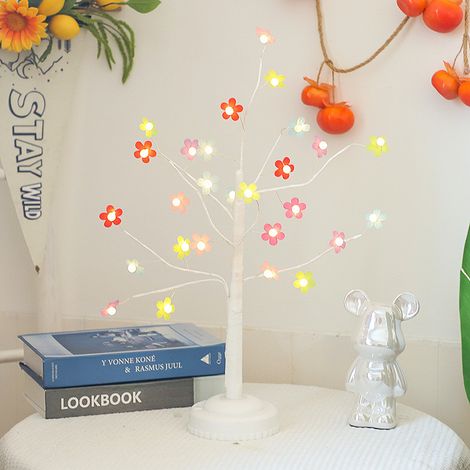 Dekorative LED-Lampe in Baumform mit Kupferdraht – Stimmungslicht für Wohnzimmer und Schlafzimmer, ferngesteuert, USB- und batteriebetrieben (mehrfarbig)-lsw