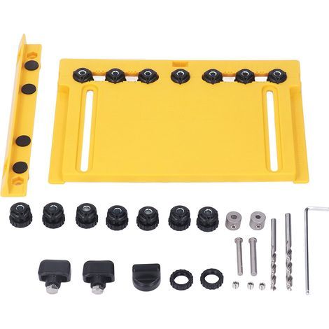 Kit de perçage de trous de poignée, localisateur de perçage multifonctionnel pour le travail du bois pour porte d'armoire de maison (1/5)