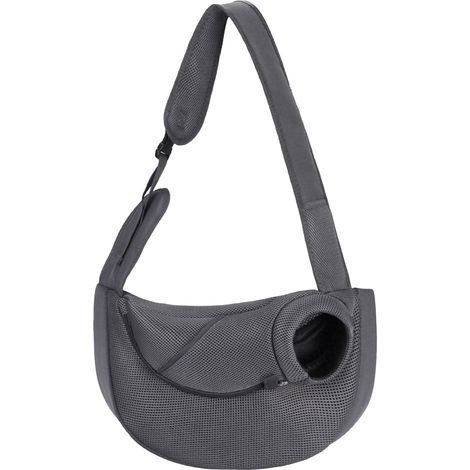 Schultertragetasche für Hunde und Kätzchen, ideal für kleine Hunde und Katzen. Diese atmungsaktive Netztasche bietet dank des verstellbaren Schultergurts optimale Bewegungsfreiheit. Perfekt. (1/5)