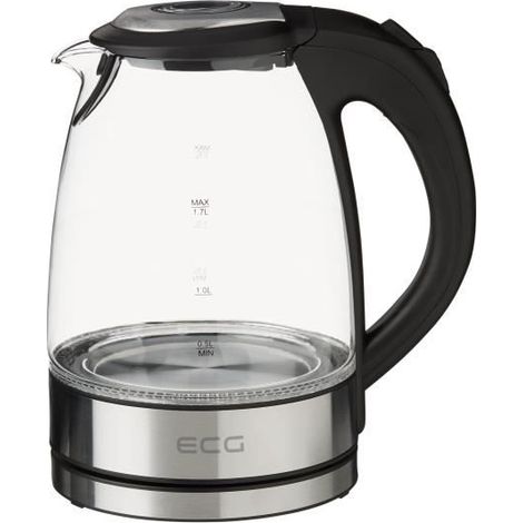 ECG RK 1776 Wasserkocher 1,7L 2200W Glas mit LED-Beleuchtung