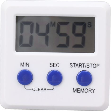 Minuteur numérique électronique sportif simple pour cuisine, exercice, pâtisserie, jeux, apprentissage du temps (1/5)