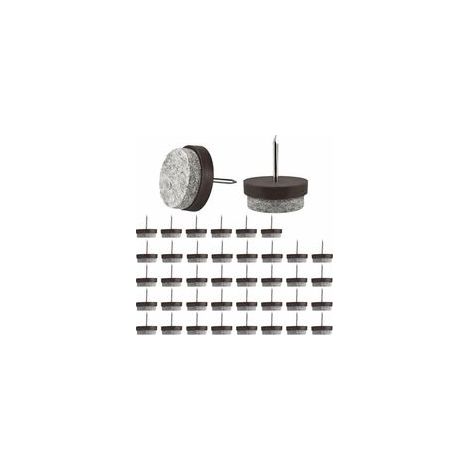 Lot de 40 patins à clouer en feutre 21 mm, glisseurs pour meubles – (1/5)