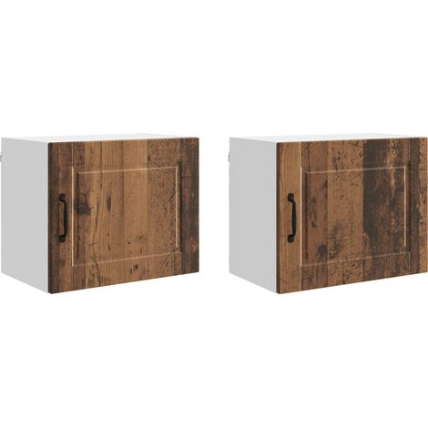 Maison Exclusive - Armadietto a muro PORTO 2 pz Legno vecchio Legno ingegnerizzato (1/5)