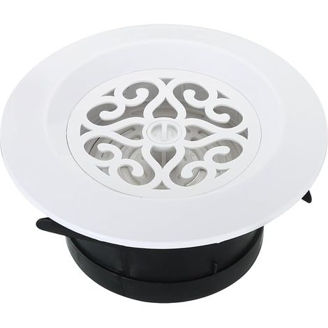4 Inch Round Ventilation Grille Adjustable ABS Ceiling Diffuser Cover with Soffite Vents and Screen for Bathroom, Kitchen, Living Room, White (1/5)
