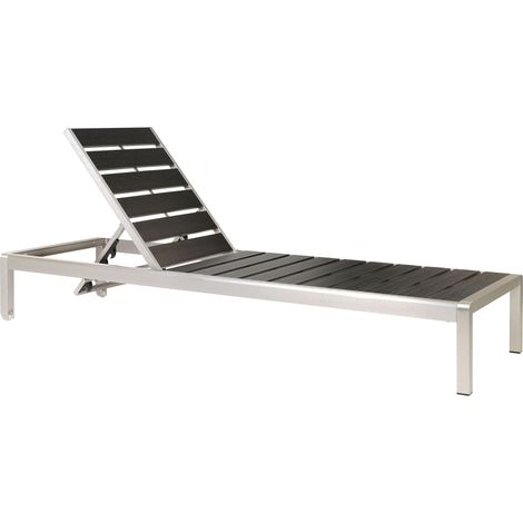 Sonnenliege NARDO Metall Schwarz / Silber