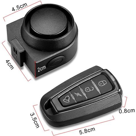 Elecpow Sistema de alarma inalámbrico e impermeable contra vibraciones para bicicletas, motocicletas y vehículos eléctricos, con carga USB y control remoto. (1/5)