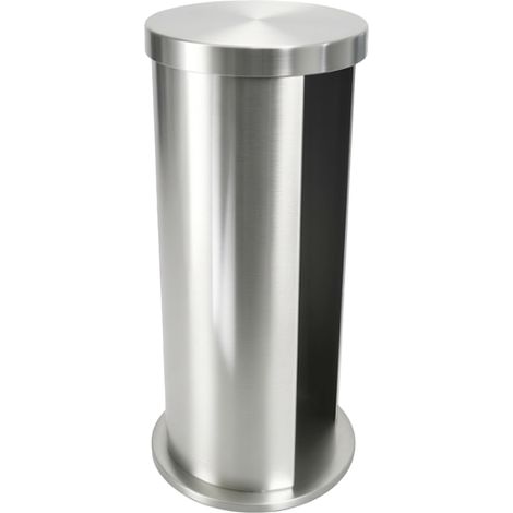 Elegant Round Stainless Steel Makeup Remover Holder Easy