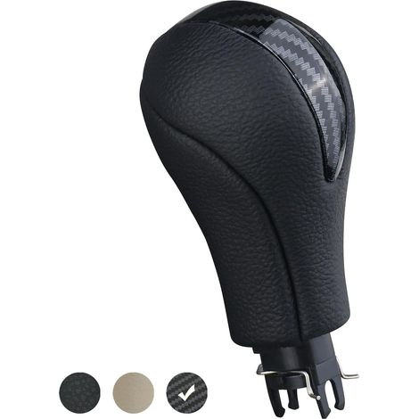Pommeau de levier de vitesses automatique 34910-JK03A 34910-1LA6C, compatible avec Infiniti EX35, FX35, FX50, G25, G35, G37, Q60, QX50, QX56 et QX70, noir et fibre de carbone (1/5)