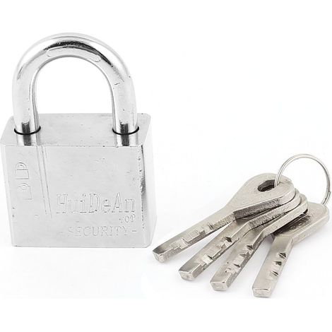40mm Breite Metall Silber Ton Schäkel 4 Schlüssel Sicherheit Vorhängeschloss DE de (1/2)