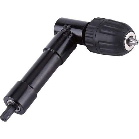 Mandrin à angle droit de 90° à dégagement rapide, adaptateur de foret de mandrin renvoi d'angle pour perceuse, visseuse, pour des travaux dans des espaces restreints (1/5)