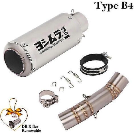 Tubo De Escape De Fibra De Carbono Para Motocicleta, Silenciador Trasero De 51mm, Db Killer, Para Honda Nx500 Nx 500, Ao 2024( Type B4) (1/5)