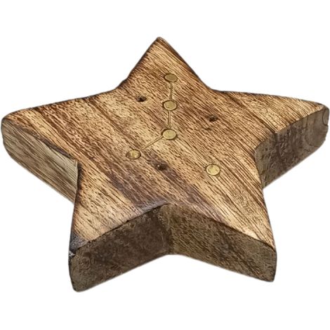 Brûleurs d'encens signe du zodiaque gravé et en laiton - Étoile- Vendu par 12 (1/4)