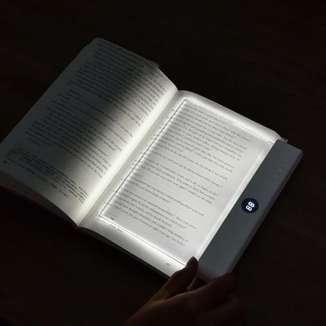 Lampe de lecture plate à LED avec clip page amovible, (1/5)