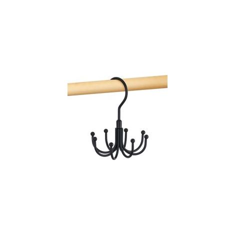 Porte Ceinture pour Placard, Rotatif en Métal, Gain De Place, Rangement Ceinture, Porte Cravate, Capacité Maximale De 24 Ceintures, Noir, 2 Unité