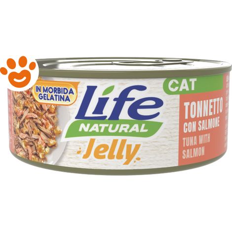 Life Cat Jelly Tonnetto con Salmone - Lattina 70 Gr -