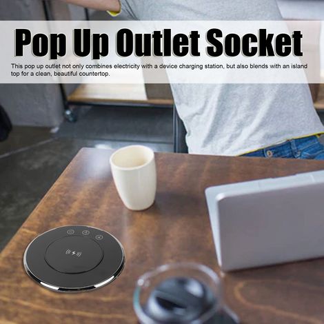 Prise électrique pop-up intelligente WiFi contrôle tactile levage automatique multiprise 3 prises 2 ports USB prise UK 110-250V (1/5)