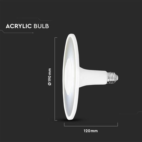 Bombilla LED V-TAC Samsung Chip E27 11W UFO Plástico Acrílico Blanco Natural
