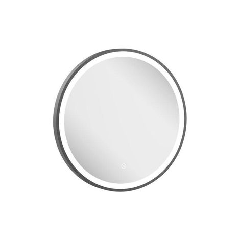 Crosswater Infinity Miroir - 50x50cm - Rond - avec éclairage - Slate brossé (gunmetal)