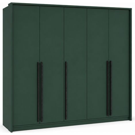 Armadio Guardaroba, Verde Bottiglia, 255 x 217,2 x 65 cm (1/5)