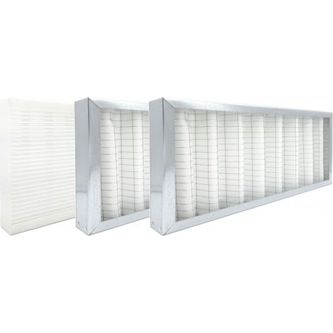 Top Filter – Filtres VMC double flux Aldes T.ZEN 4000 – Lot de 2 filtres G4 – Dimensions 460 x 228 x 48 mm – Norme ISO16890 (1/5)