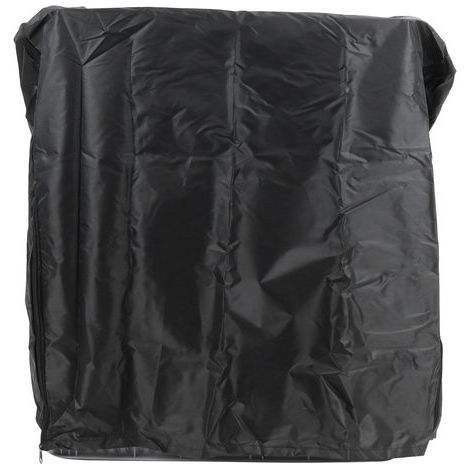 Housse de machine à laver 210D Oxford argenté imperméable, protecteur anti-poussière pour balcon/séchoir, 74x71x101cm noir. (1/5)
