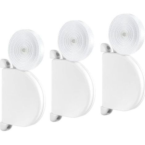 Enrouleur de courroie de volet roulant - 3 pièces - Distance entre les trous de vis de 145 mm - Mini système - avec courroie de 14 mm x 5 m, blanc (1/5)