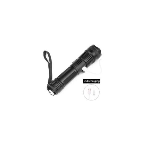 Torcia XHP50.2 con ricarica USB, potente luce di emergenza, alta luminosità per esterni - Crezuo (1/4)