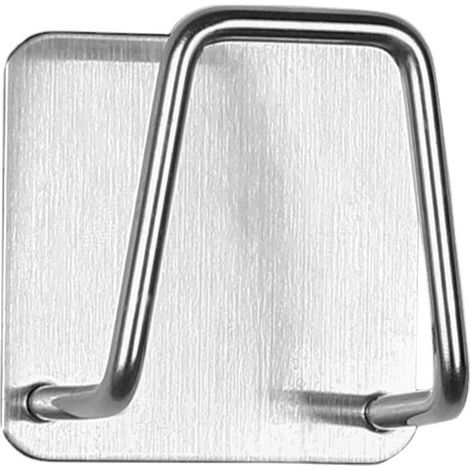 Support adhésif mural en acier inoxydable pour évier de cuisine, porte-rangement sans perçage (1/3)