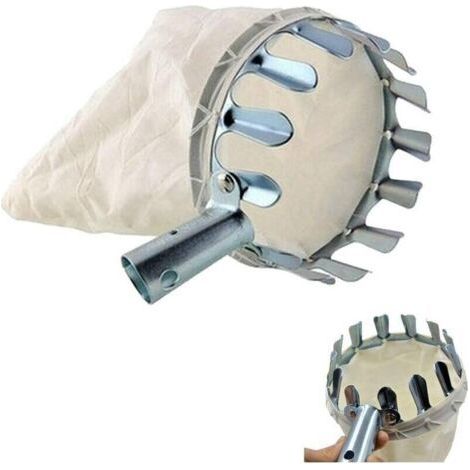 Cueilleurs de Fruits Cueille-Fruits Argent, sans Manche Télescopique en Métal Cueilleurs de Pommes, pour Pommes Poires Orange Outil Pratique Horticole Léger Durable Outils Portatifs de Panier (1/5)