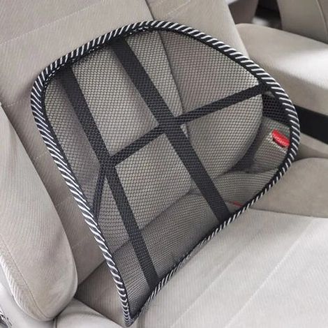 Coussin Lombar - Filet Respirant - Soutien Lombaire Pour Siège De Voiture Ou Bureau - Sans Billes De Massage - 1 Pièce (1/5)