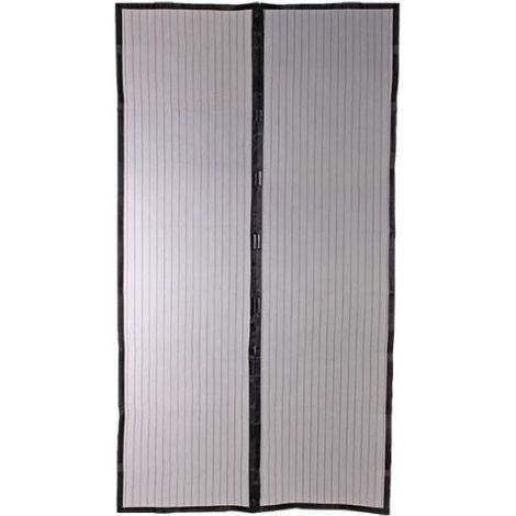 210x100cm Magnetic Fly Screen Door Curtain Black (1/4)