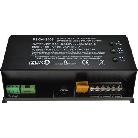 module chargeur - pour alimentation psxm - 14 modules - 230v vers 24v dc - 5a - izyx psxm-2405