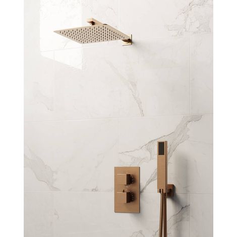 Conj. Empotr. Termostático Orion Cobre + Rociador Pared - GME