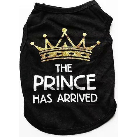 Costume pour chien, vêtements d'été en coton, gilet pour carlin et shih tzu - Taille XS - Noir Prince (1/5)