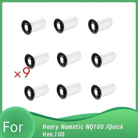 Lot de 9 sacs à poussière pour balayeuse Henry Numatic NQ100 / Quick Hen.100 : accessoires pour une efficacité de nettoyage accrue (1/5)